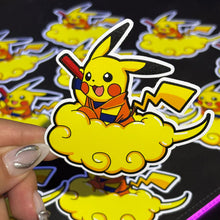 Cargar imagen en el visor de la galería, Sticker Pikachu Goku en Nube | Multiverso Pikachu |