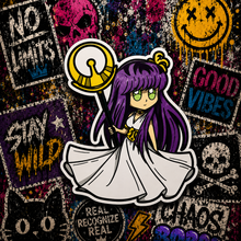 Cargar imagen en el visor de la galería, Sticker Diosa Atenea | Caballeros del Zodiaco |
