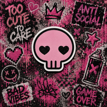 Cargar imagen en el visor de la galería, Sticker Calavera Kuromi | Sanrio |
