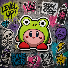 Cargar imagen en el visor de la galería, Sticker Kirby sombrero de Rana | Kirby |
